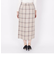 リネンチェックタイトスカート◇