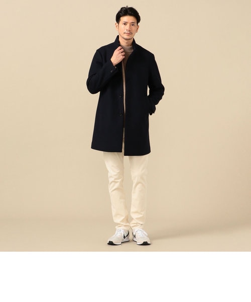SHIPS: スーパー140'S 100%WOOL メルトン スタンドカラー コート