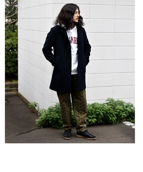 SHIPS: スーパー140'S 100%WOOL メルトン スタンドカラー コート