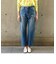 SHIPS any:〈ウォッシャブル〉ハイライズ ストレート デニムパンツ［SHIPS any DENIM］