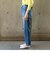 SHIPS any:〈ウォッシャブル〉ハイライズ ストレート デニムパンツ［SHIPS any DENIM］