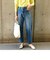 SHIPS any:〈ウォッシャブル〉ハイライズ ストレート デニムパンツ［SHIPS any DENIM］