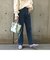 SHIPS any:〈ウォッシャブル〉ハイライズ ストレート デニムパンツ［SHIPS any DENIM］