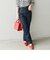 SHIPS any:〈ウォッシャブル〉ハイライズ ストレート デニムパンツ［SHIPS any DENIM］