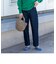 SHIPS any:〈ウォッシャブル〉ハイライズ ストレート デニムパンツ［SHIPS any DENIM］