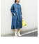 SHIPS any: バンドカラー デニム シャツワンピース［SHIPS any DENIM］
