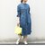 SHIPS any: バンドカラー デニム シャツワンピース［SHIPS any DENIM］
