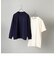 【WEB限定】SHIPS: 《洗えるニットとTシャツがセット》レイヤード クルーネック プルオーバー
