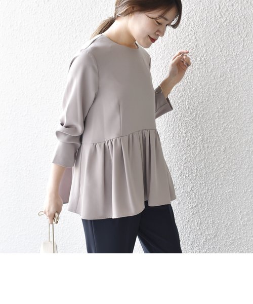 ウエストペプラムブラウス◇