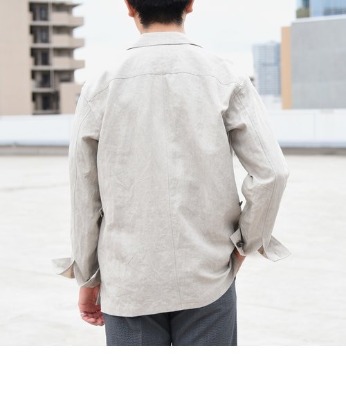 【定価¥31900-】シップス リネン サファリシャツジャケット ベージュ系 M SHIPS: リネン サファリジャケット｜シップスの通販｜&mall