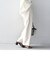 ホワイトリネンライクストレートパンツ