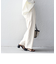 ホワイトリネンライクストレートパンツ