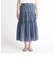 SHIPS any: シルク ギャザー ティアード スカート〈ウォッシャブル〉
