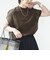 【WEB限定】〈手洗い可能〉アイレット クルーネック プルオーバー