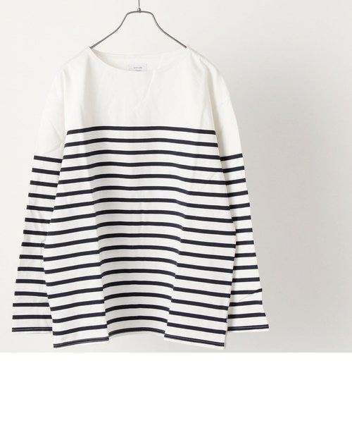 SHIPS any Standard: “COTTON USA” ボートネック ボーダー ロンT