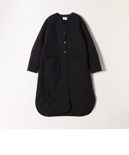 SHIPS any: THERMORE キルティング ノーカラー クルーネック ロング