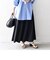 *〈手洗い可能〉ストレッチポンチサーキュラースカート◇