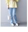 SHIPS any:〈ウォッシャブル〉フレア デニムパンツ［SHIPS any DENIM］