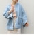 SHIPS any:〈ウォッシャブル〉ノーカラー デニムブルゾン［SHIPS any DENIM］