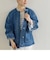 SHIPS any:〈ウォッシャブル〉ノーカラー デニムブルゾン［SHIPS any DENIM］