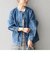 SHIPS any:〈ウォッシャブル〉ノーカラー デニムブルゾン［SHIPS any DENIM］