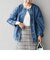 SHIPS any:〈ウォッシャブル〉ノーカラー デニムブルゾン［SHIPS any DENIM］