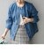 SHIPS any:〈ウォッシャブル〉ノーカラー デニムブルゾン［SHIPS any DENIM］