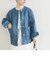 SHIPS any:〈ウォッシャブル〉ノーカラー デニムブルゾン［SHIPS any DENIM］