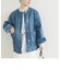 SHIPS any:〈ウォッシャブル〉ノーカラー デニムブルゾン［SHIPS any DENIM］