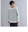 【WEB限定】SHIPS: ワンポイント ロゴ ワッペン ジャージー ボーダー ボートネック ロングスリーブ Tシャツ (ロンT) 22SS