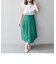 SHIPS any:〈ウォッシャブル〉カラー タック フレア ミディ スカート