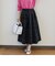 SHIPS any:〈ウォッシャブル〉ランダムタック ドット フレア ミディ スカート