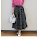 SHIPS any:〈ウォッシャブル〉ランダムタック ドット フレア ミディ スカート