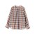 SUPER120 シアーチェックギャザーブラウス◇