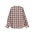 SUPER120 シアーチェックギャザーブラウス◇
