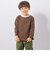 SHIPS any: ラウンドヘム ボーダー 八分袖 Tシャツ<KIDS>◇