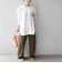 SHIPS any:〈吸水速乾〉ラウンドヘム ロングスリーブ ワイド TEE