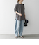 SHIPS any:〈吸水速乾〉ラウンドヘム ロングスリーブ ワイド TEE