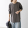 SHIPS any:〈吸水速乾〉ラウンドヘム ロングスリーブ ワイド TEE