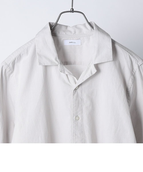 SEVEN BY SEVEN プルオーバーシャツ　コットンリネン SHIPS any: オーガニックコットン リネン 7分袖 プルオーバー