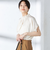 〈手洗い可能〉ネック ギャザー ソリッド ブラウス