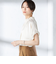 〈手洗い可能〉ネック ギャザー ソリッド ブラウス