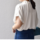 〈手洗い可能〉ネック ギャザー ソリッド ブラウス