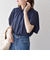 〈手洗い可能〉ネック ギャザー ソリッド ブラウス
