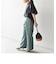 *〈手洗い可能〉リネンライクセンタープレスパンツ◇