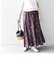 〈手洗い可能〉ドビープリントフレアスカート◇