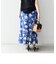 〈手洗い可能〉ドビープリントフレアスカート◇