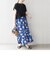 〈手洗い可能〉ドビープリントフレアスカート◇