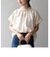 〈手洗い可能〉シアーシルクギャザーシャツ