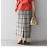 *〈手洗い可能〉ツイルチェックスカート◇
